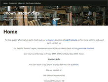 Tablet Screenshot of chowntractorparts.com